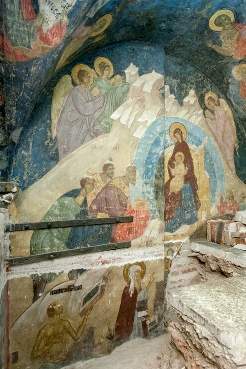 Riscoperti affreschi di Dionisij nella cattedrale della Dormizione