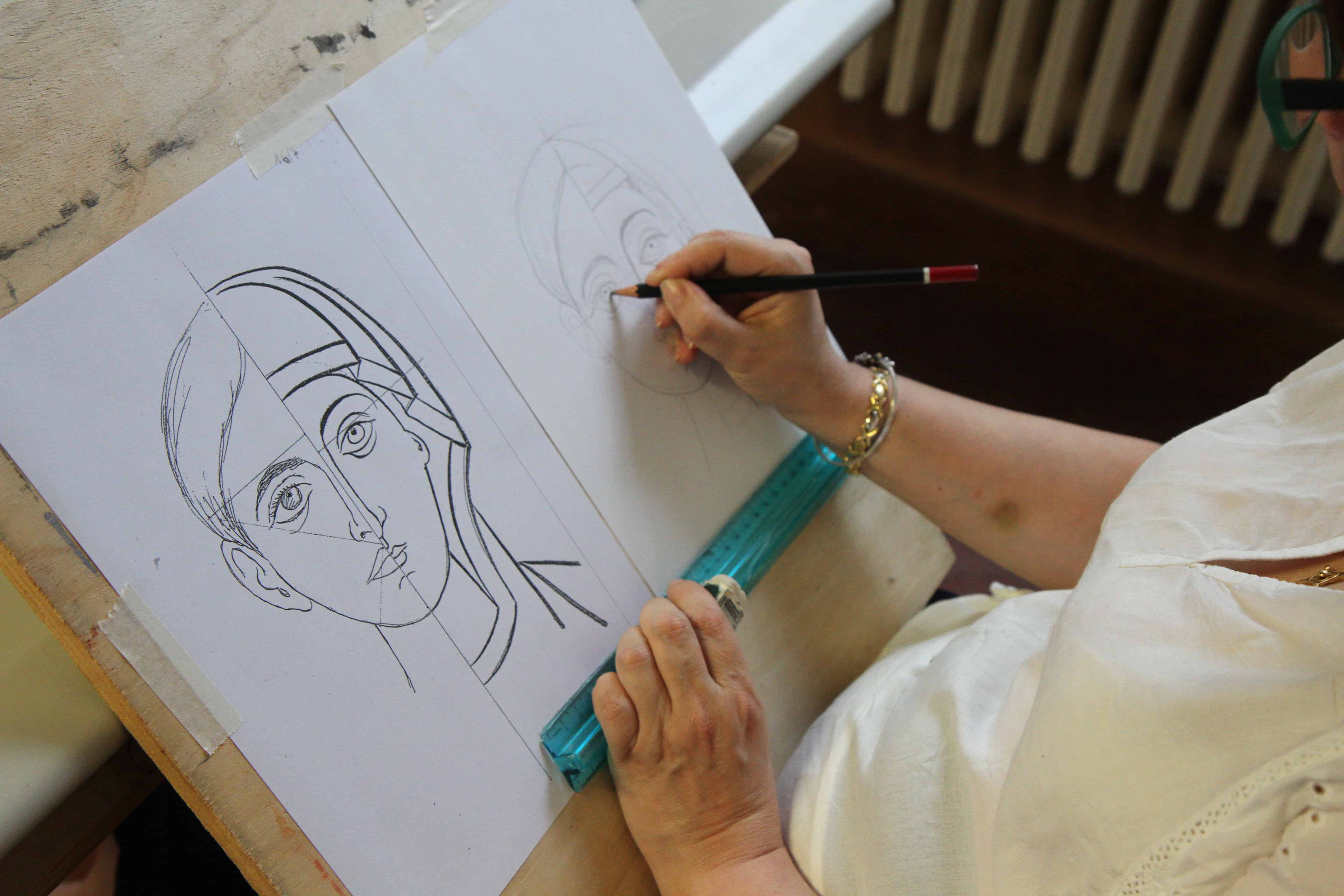 Disegno preparatorio di icona