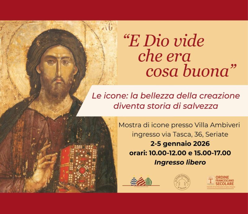 Striscione della mostra «E Dio vide che era cosa buona»